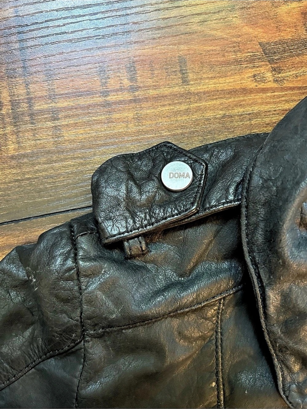 DOMA Leather Moto Jacket Black Argentina made Sz XS/Small - Picture 4 of 10